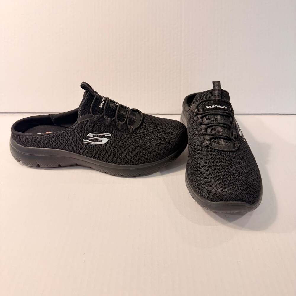 Skechers Women's Summits - Swift Step Black Memory Foam Slip-On Clog Sneaker